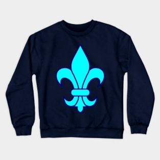 Fleur de lis (aqua blue) Crewneck Sweatshirt